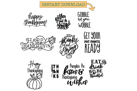 Word Art Bundle- Fall Word Art Bundle SVG Sharia Morton Designs 