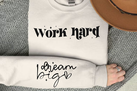 Work hard Sleeve SVG Design, Inspirational sleeve SVG, Motivational Sleeve SVG Design, Positive Sleeve SVG SVG Regulrcrative 