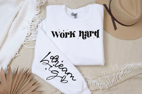 Work hard Sleeve SVG Design, Inspirational sleeve SVG, Motivational Sleeve SVG Design, Positive Sleeve SVG SVG Regulrcrative 