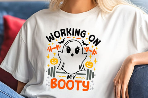 Working On My Booty| Halloween Gym SVG Cutting Files. SVG CosmosFineArt 