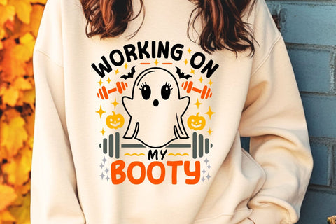 Working On My Booty| Halloween Gym SVG Cutting Files. SVG CosmosFineArt 