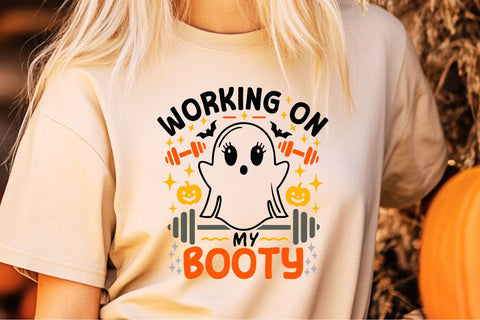 Working On My Booty| Halloween Gym SVG Cutting Files. SVG CosmosFineArt 