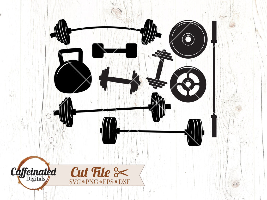 Workout Equipment svg, Fitness svg - So Fontsy