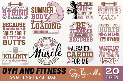 Workout SVG Bundle SVG Regulrcrative 