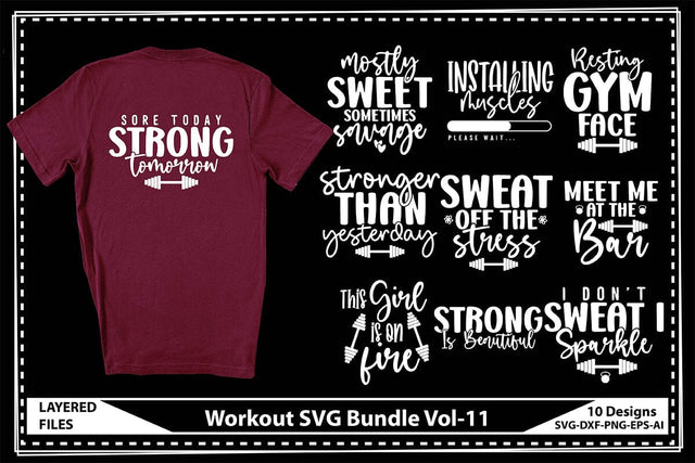 Workout SVG Bundle Vol-11 SVG shah alam 