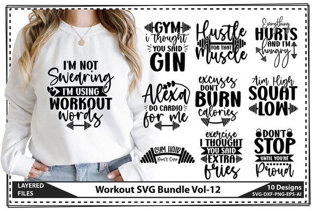 Workout SVG Bundle Vol-12 SVG shah alam 