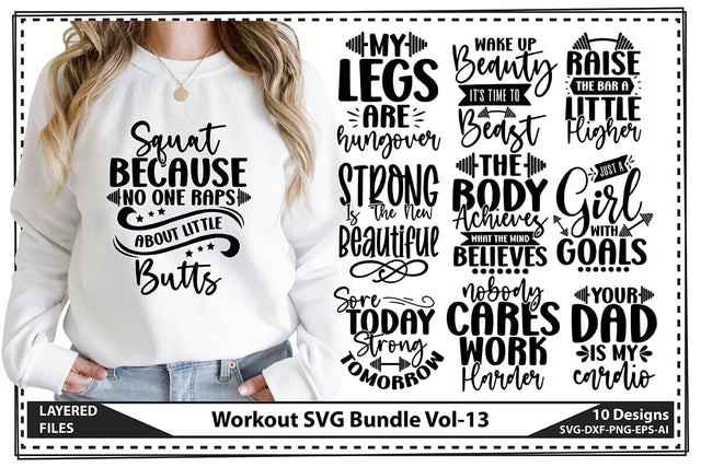 Workout SVG Bundle Vol-13 SVG shah alam 