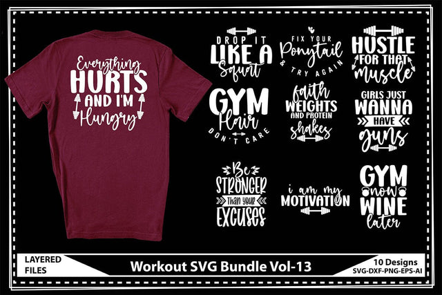 Workout SVG Bundle Vol-13 SVG shah alam 
