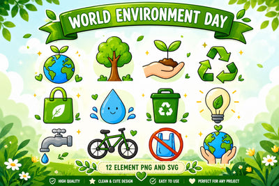 World Environment Day Pack SVG Prasetya Letter 