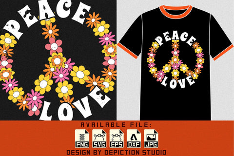World Peace Love Flower T-Shirt, International Day of Peace Shirt, World Peace Shirt Print Template Sketch DESIGN Depiction Studio 