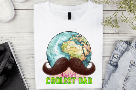 Worlds coolest dad Sublimation Design Sublimation Regulrcrative 