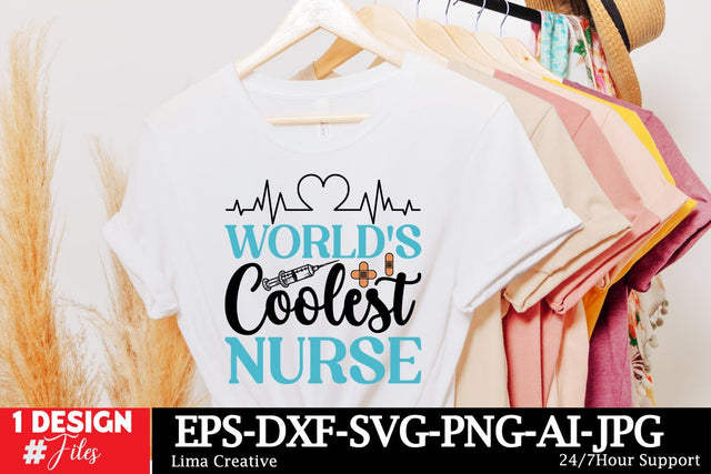 Worlds Coolest Nurse SVG Cut File, Nurse Sublimation, Nurse T-shirt Design ,Nurse SVG Clip Art , Nurse Sublimation quotes , Nurse Retro T-shirt Design SVG Insomnia Std 