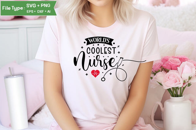 World's Coolest Nurse SVG Design, Nurse Quotes SVG Design, Nurse SVG Design, SVGs,Quotes and Sayings,Food & Drink,On Sale, Print & Cut SVG DesignPlante 503 