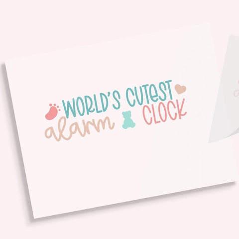 World's Cutest Alarm Clock DTF Transfer Physical So Fontsy T-Shirt Iron-On Transfer Shop