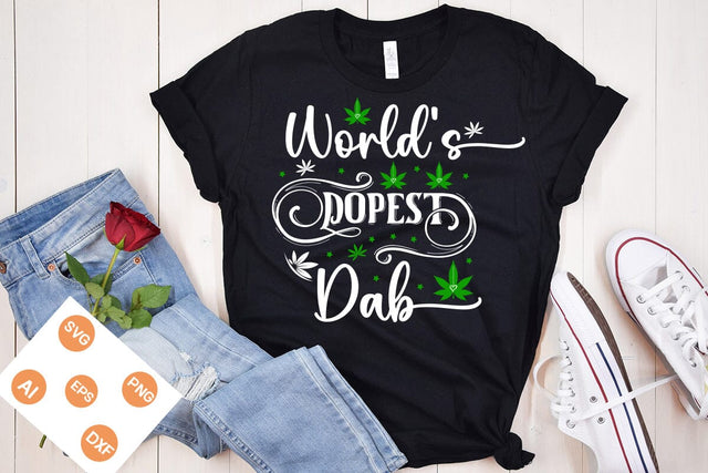 World's Dopest Dad SVG Design, Weed SVG design, Marijuana SVG, SVGs,Quotes and Sayings,Food & Drink,On Sale, Print & Cut SVG DesignPlante 503 