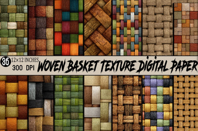 Woven Basket Texture Digital Paper Digital Pattern SVGArt 