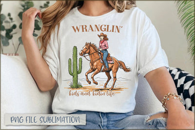 Wranglin' kids and kidin life sublimation Sublimation Shetara Begum 