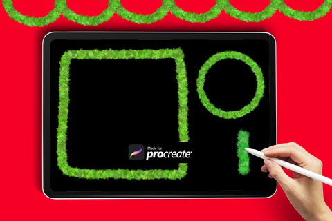 Wreath Procreate Brush | Christmas Wreath Sublimation Cute files 