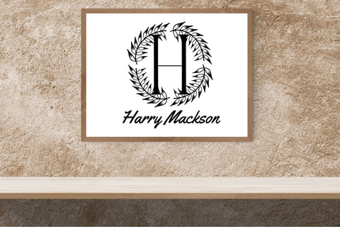 Wreathaura Monogram Font Dm Letter Studio 