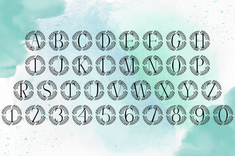 Wreathaura Monogram Font Dm Letter Studio 