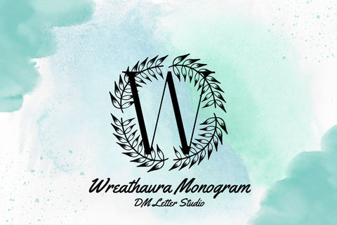 Wreathaura Monogram Font Dm Letter Studio 