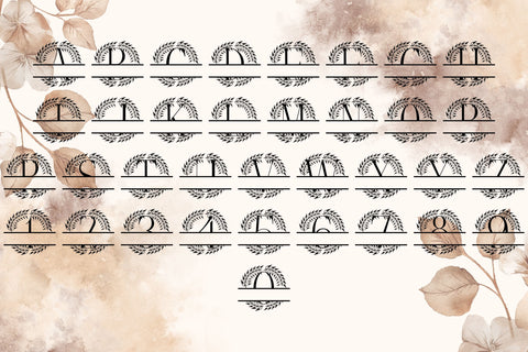 Wreathaura Split Monogram Font Dm Letter Studio 