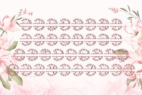 Wreathling Split Monogram Font Dm Letter Studio 