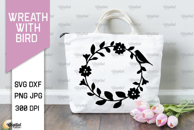 Wreaths With Bird SVG. Flower Wreath SVG SVG Evgenyia Guschina 