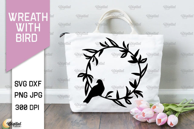 Wreaths With Bird SVG. Flower Wreath SVG SVG Evgenyia Guschina 