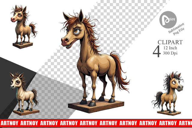 Wrecked Nutcracker Horse Clipart Sublimation artnoy 