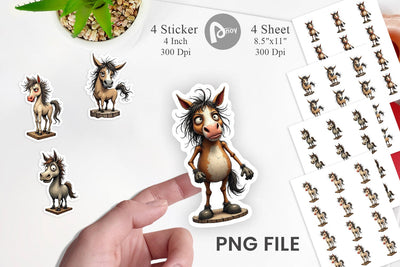 Wrecked Nutcracker Horse Sticker Sublimation artnoy 
