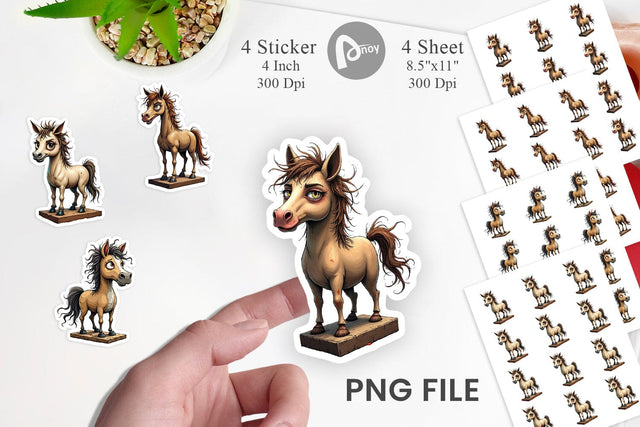 Wrecked Nutcracker Horse Sticker Sublimation artnoy 