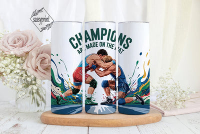 Wrestling Champions 20oz Tumbler Wrap Sublimation sassyprint 