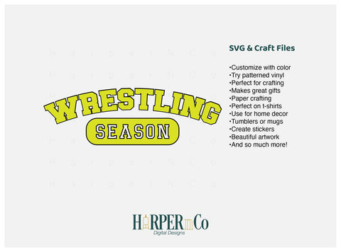 Wrestling Season Laser SVG EPS CUT File SVG HarperNCo 