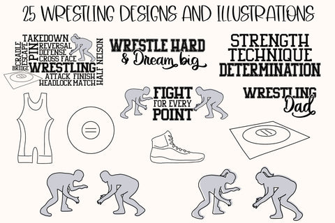 Wrestling SVG TShirt Design Bundle, Wrestling Mom SVG for Wrestling Shirt, Wrestling Coach Gift, Female Wrestling PNG Sublimation SVG Designing Digitals 