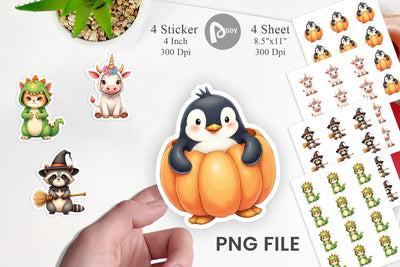 Wrong Costume Baby Animals Sticker Sublimation artnoy 