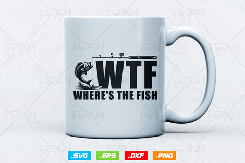 WTF: Where's The Fish Svg Png, Fathers Day Svg, Fish Lover Gifts, Bass Fish Svg, Fisherman Gifts, Svg Files For Cricut SVG DesignDestine 