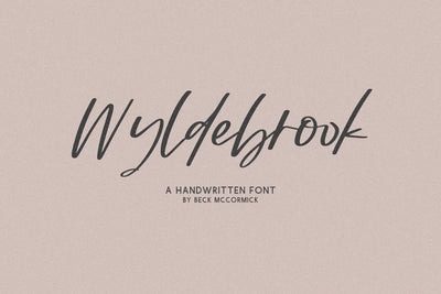 Wyldebrook Script Font Beck McCormick 