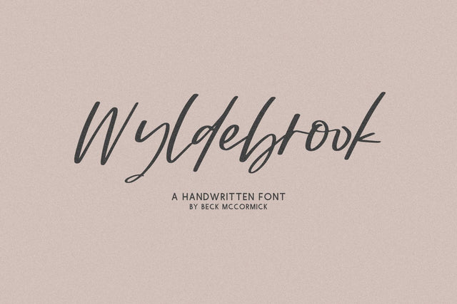 Wyldebrook Script Font Beck McCormick 