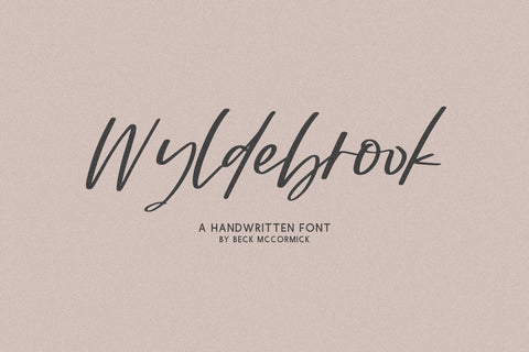 Wyldebrook Script Font Beck McCormick 