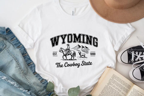 Wyoming Est. 1890 The Cowboy State SVG Angelina750 
