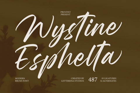 Wystine Esphelta - Modern Brush Font Font Letterena Studios 