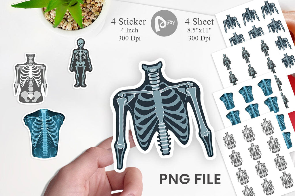 X Ray Machine Sticker X-Ray Scan Sticker - So Fontsy