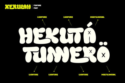 Xerulah - Bubble Graffiti Font Font twinletter 