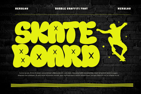 Xerulah - Bubble Graffiti Font Font twinletter 