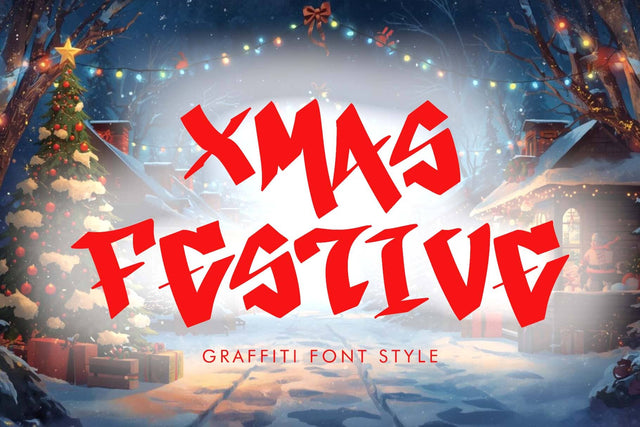 Xmas Festive Font Prasetya Letter 