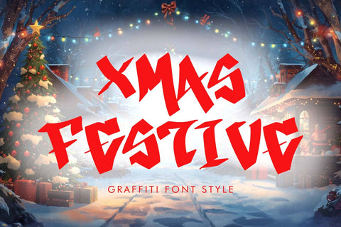 Xmas Festive Font Prasetya Letter 