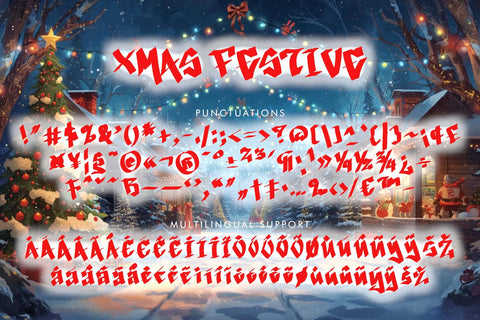 Xmas Festive Font Prasetya Letter 