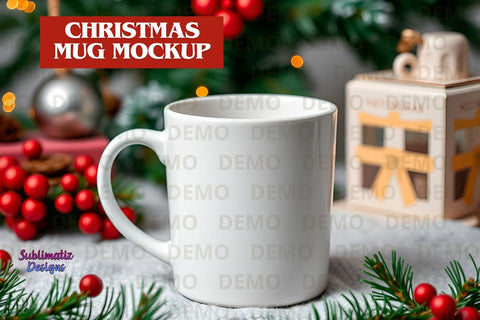 Xmas Mug Mockup Scene Mock Up Photo Sublimatiz Designs 