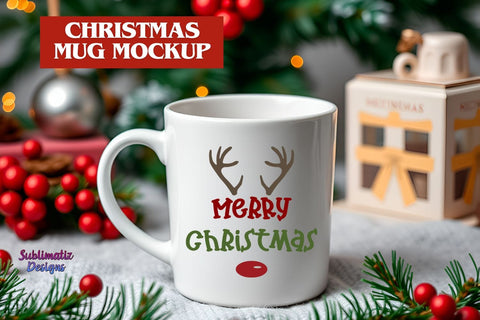 Xmas Mug Mockup Scene Mock Up Photo Sublimatiz Designs 